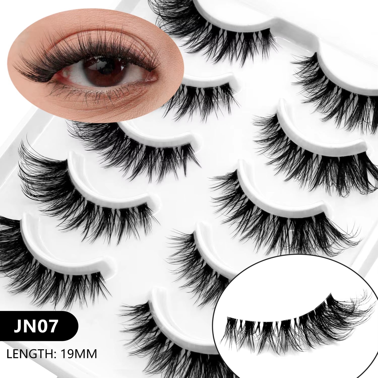 Veltrinay Fake Lashes Mink Lashes Plush 3D False Eyelashes Clear Band Accent Cat Eye Lashes False Lashes Makeup