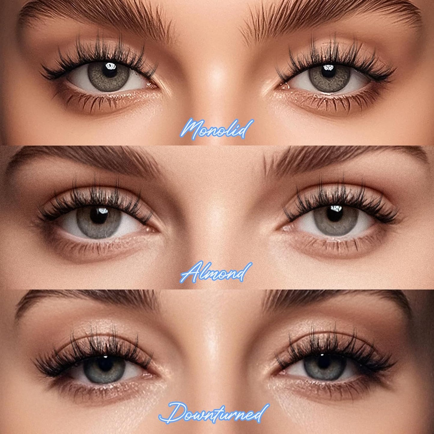 Lashes Natural Look False Eyelashes -  Fake Eyelashes 3D Super Fluffy False Lashes Black Band Wispy Lashes 3-Pack Faux Mink Lashes,Xmz21-3