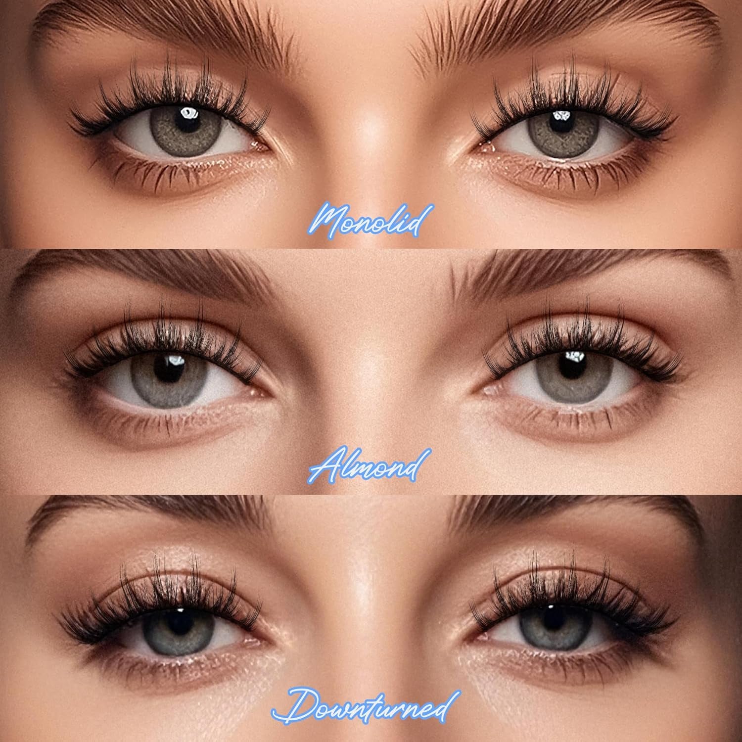 Lashes Natural Look False Eyelashes -  Fake Eyelashes 3D Super Fluffy False Lashes Black Band Wispy Lashes 3-Pack Faux Mink Lashes,Xmz21-3